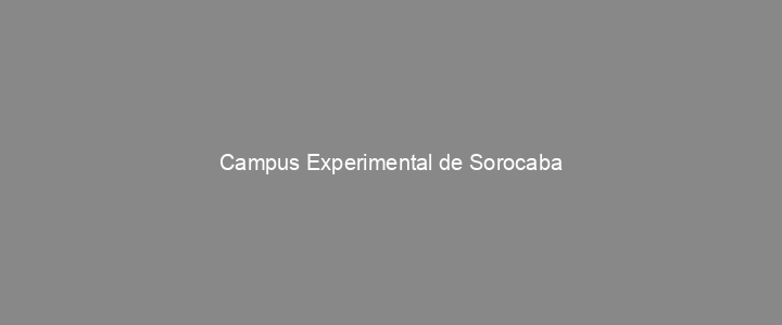 Provas Anteriores Campus Experimental de Sorocaba